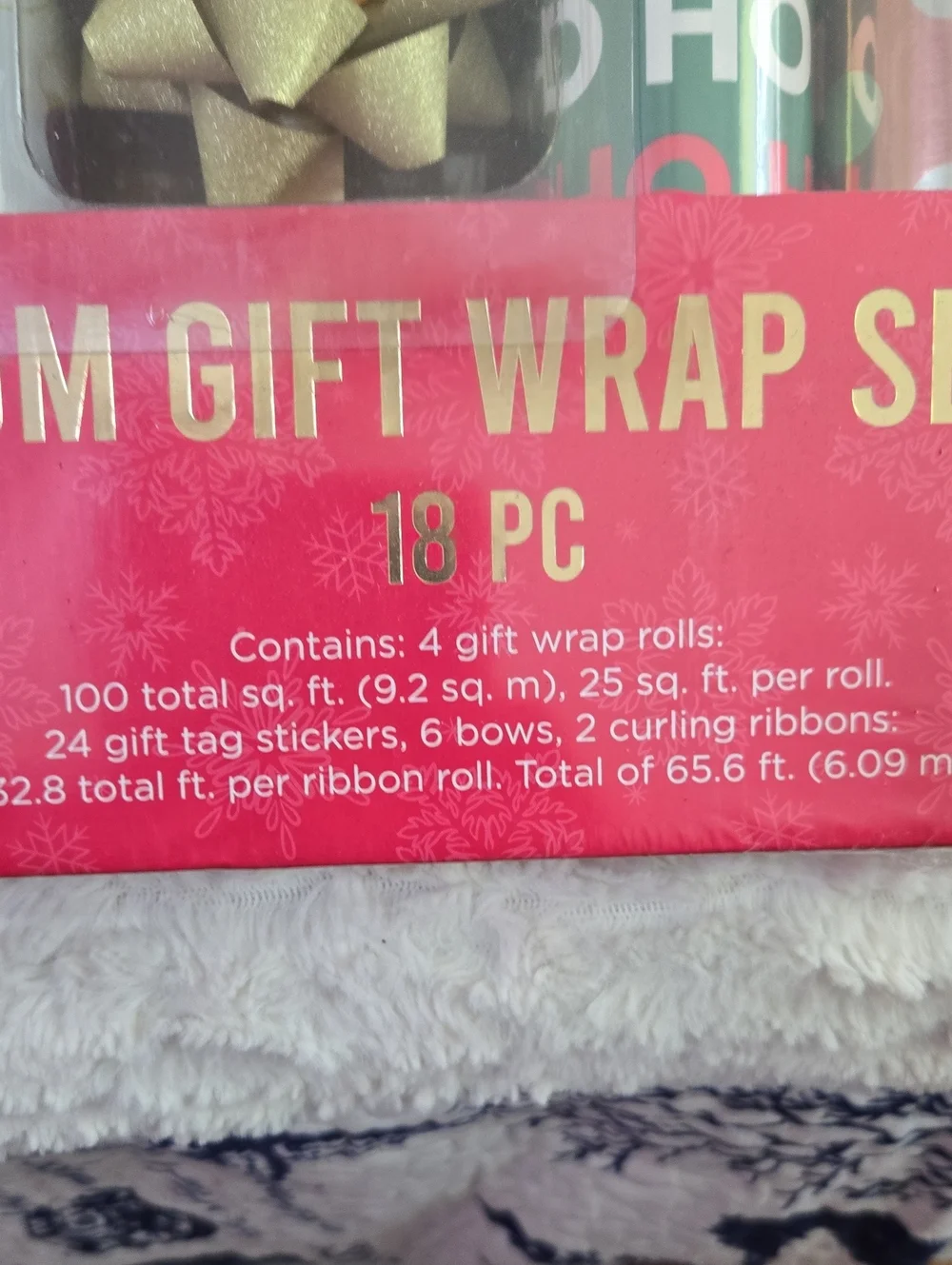Red and Gold Premium Gift Wrap Set - 18 PC